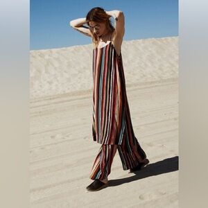 Free People Ruby Multi Striped Two-Piece Set | Top & Pants | Size S